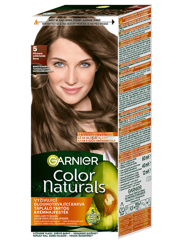 Color Naturals permanentní barva na vlasy 5 Přirozená světle hnědá