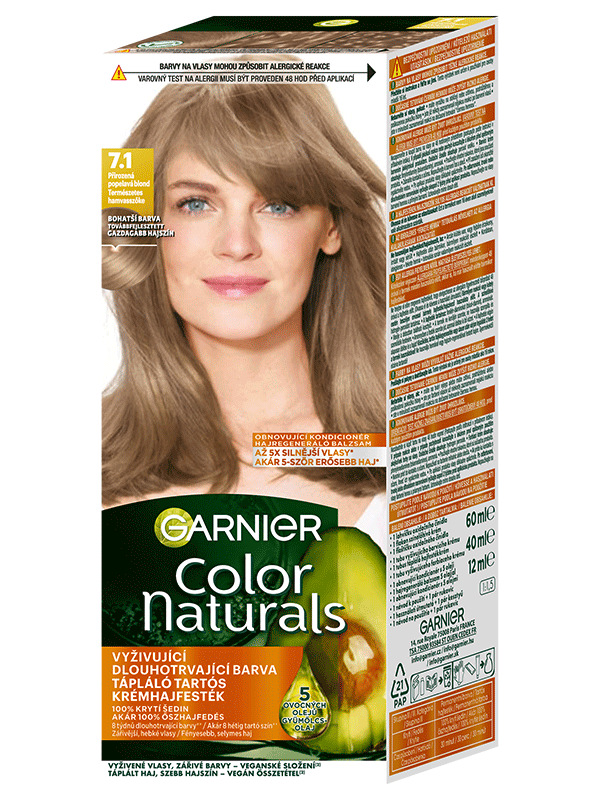 Color Naturals permanentní barva na vlasy 7.1 Přirozená popelavá blond