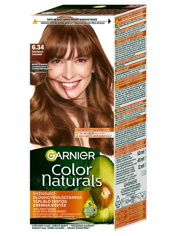 Color Naturals permanentní barva na vlasy 6.34 Čokoládová