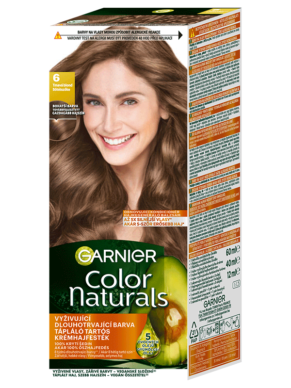 Color Naturals permanentní barva na vlasy 6 Tmavá blond
