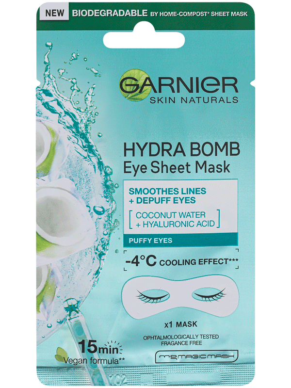 Hydra Bomb textilní oční maska s kokosovou vodou